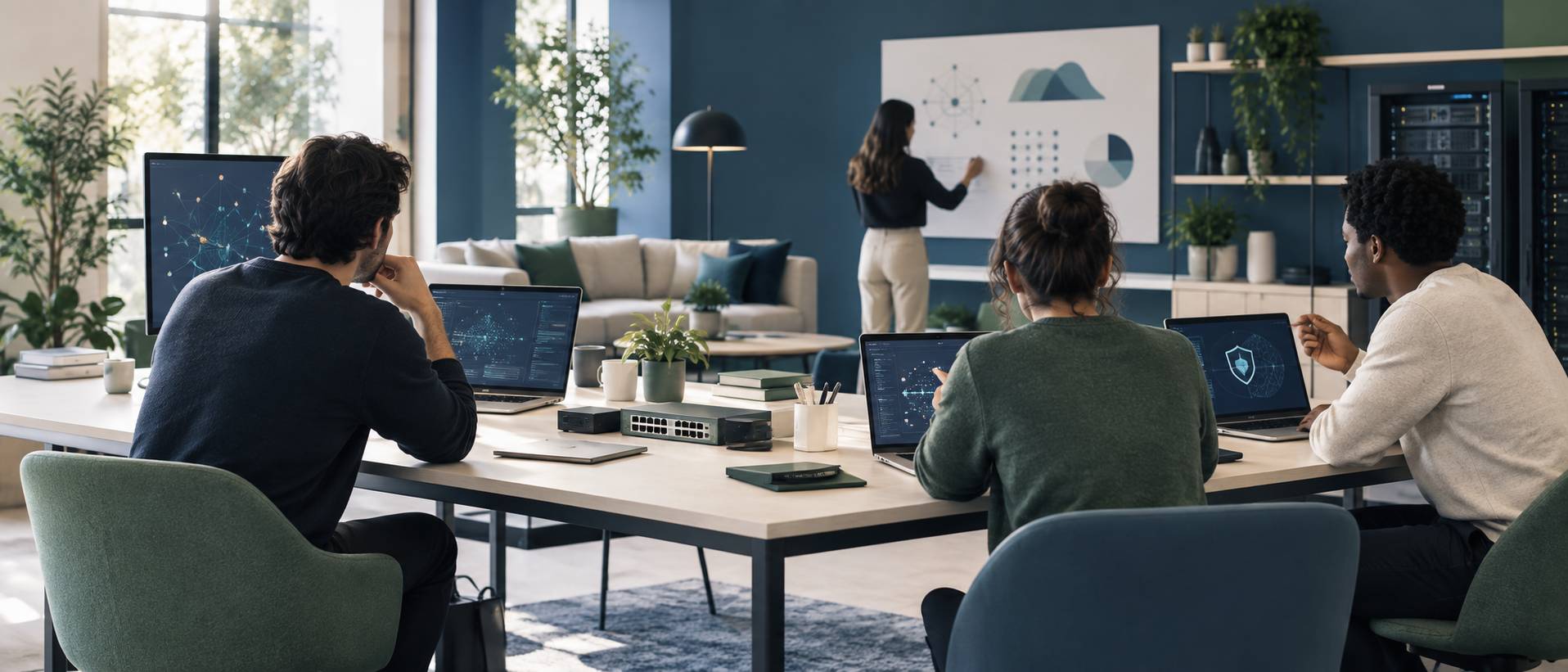 Illustration éditoriale du sujet : Reconversion dans la tech : formations et débouchés réels